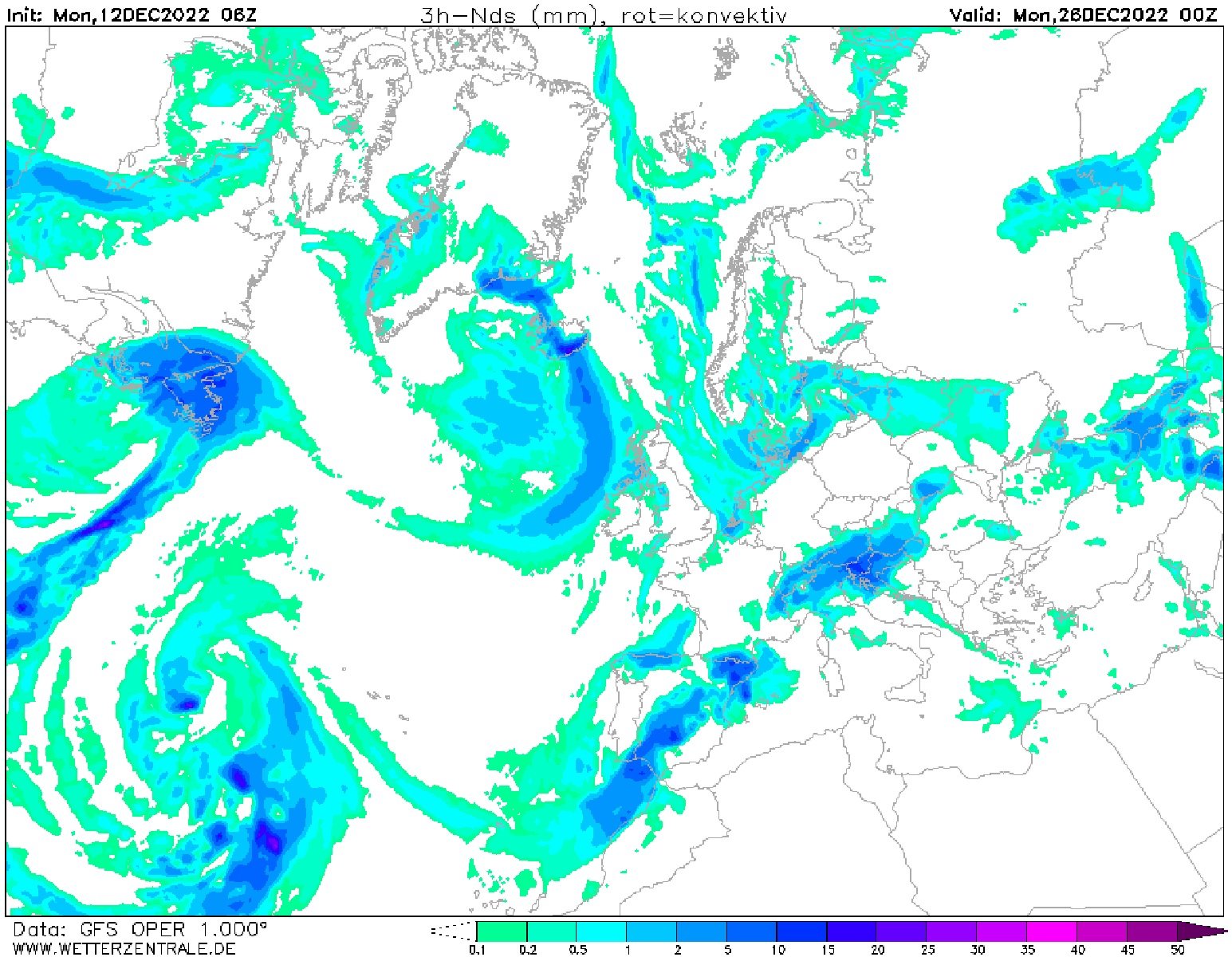 Nieve en cotas bajas Navidad|Nadal y Sant Esteve Catalunya GFS Wetterzentrale