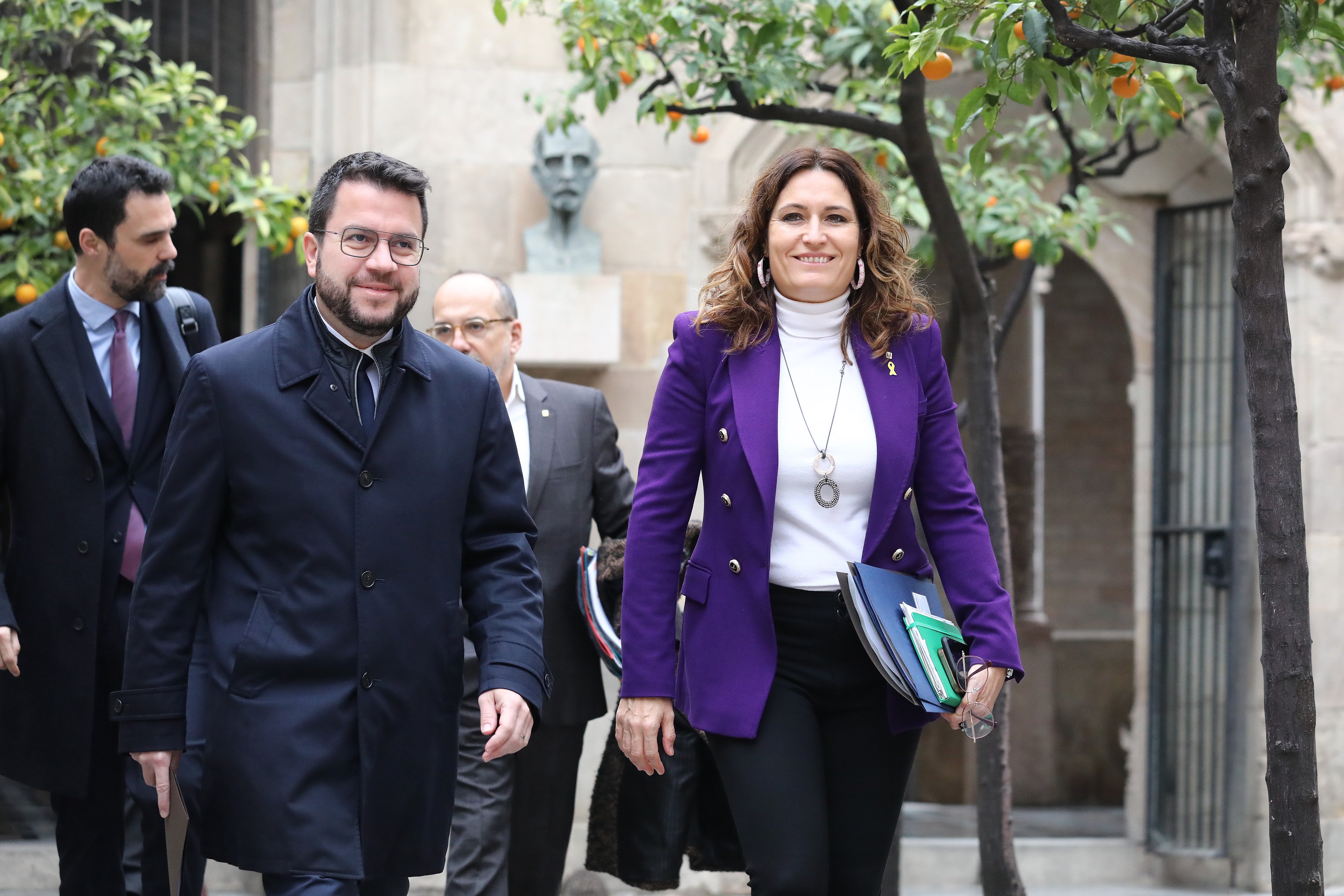 Pere Aragonès i Laura Vilagrà reunió Consell Executiu Foto: Jordi Bedmar