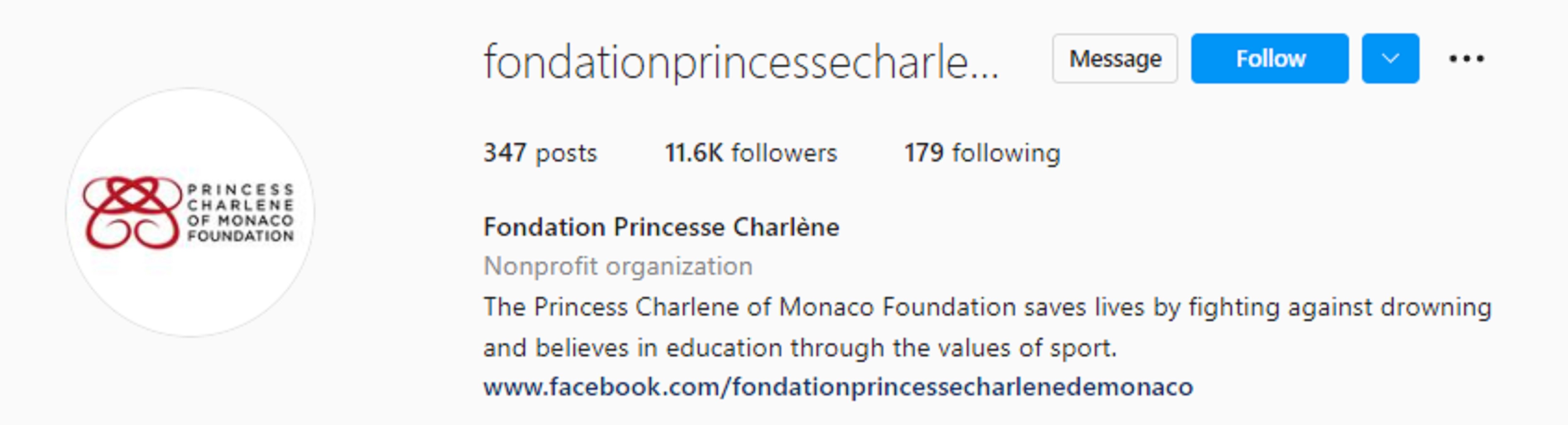 Fundación Princesa Charlène   Instagram