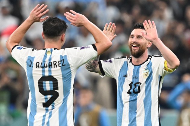 Leo Messi Julián Álvarez gol Argentina Mundial Qatar / Foto: EFE