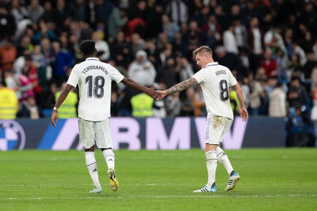 Toni Kroos Aurélien Tchouaméni Reial Madrid / Foto: Europa Press