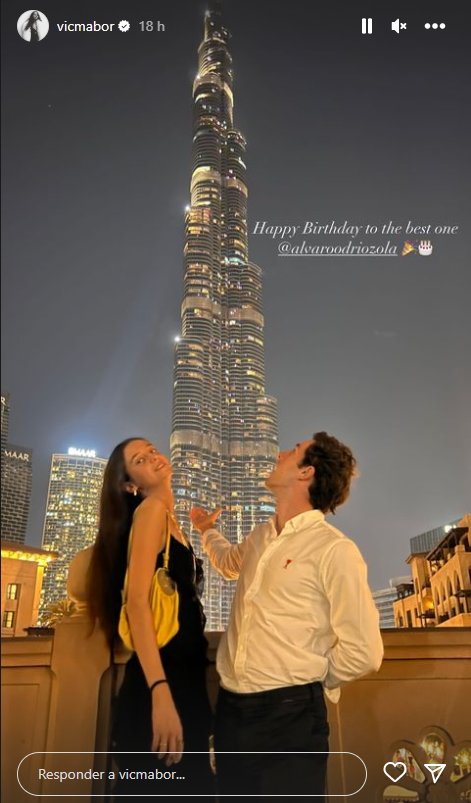 Victoria Federica con Álvaro Odriozola Burj Khalifa Instagram Victoria Federica con Álvaro Odriozola Burj Khalifa Instagram