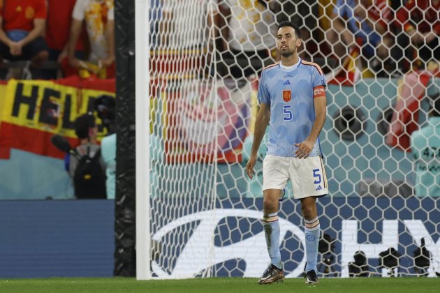 Sergio Busquets fallo penalti Marruecos España Mundial Qatar / Foto: EFE