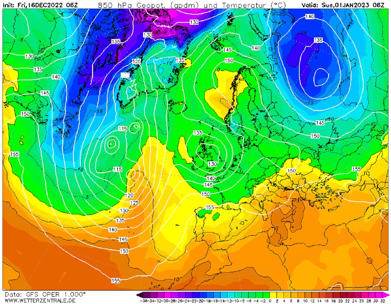 Més fred per Cap d'Any a Catalunya GFS Wetterzentrale