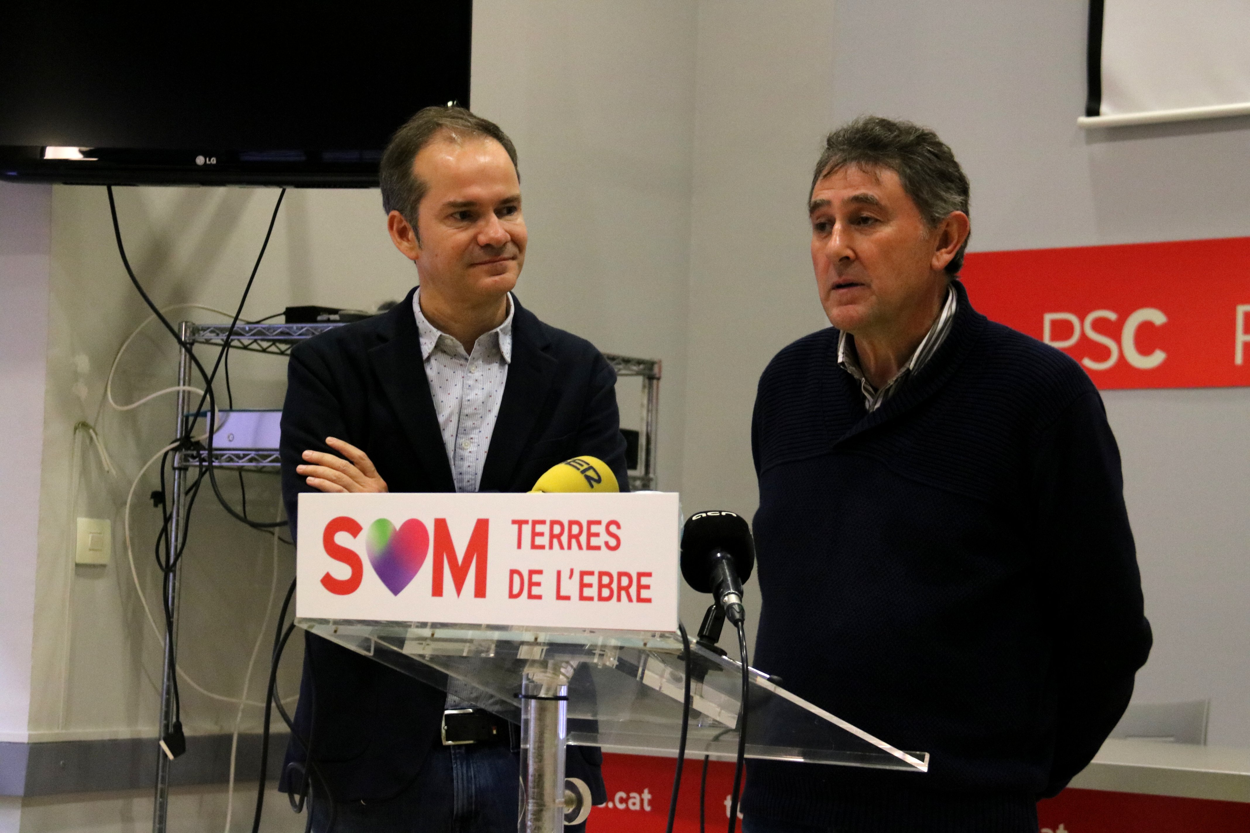 Manel de la Vega y Joaquim Paladella PSC Ebro ACN