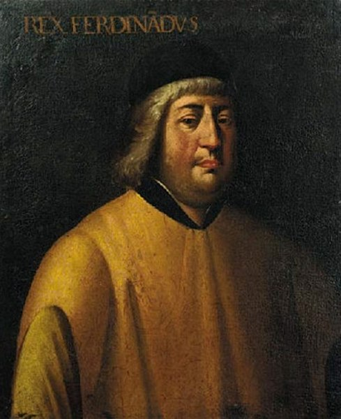 Retrato póstum de Fernando I de Nápoles (siglo XVI). Fuente Wikimedia Commons