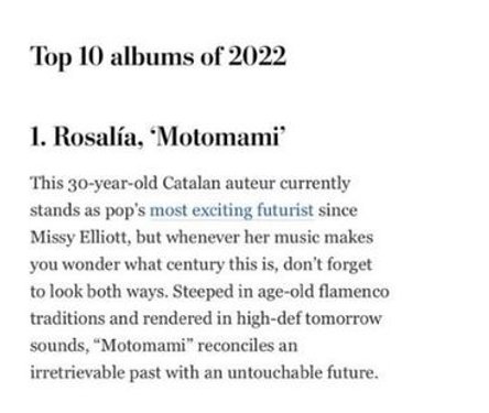 Rosalia texto Washington Post catalana