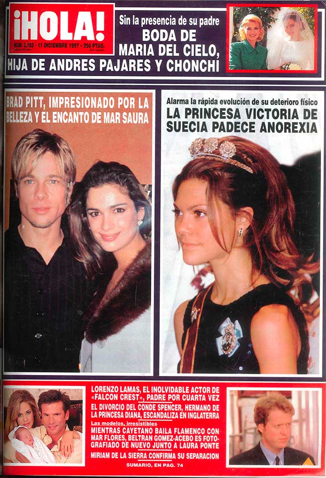 Mar Saura y Brad Pitt Hola Mar Saura y Brad Pitt Hola