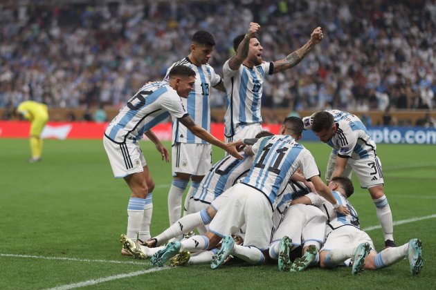 celebración gol Argentina final Mundial / Foto: EFE - Juan Ignacio Roncoroni