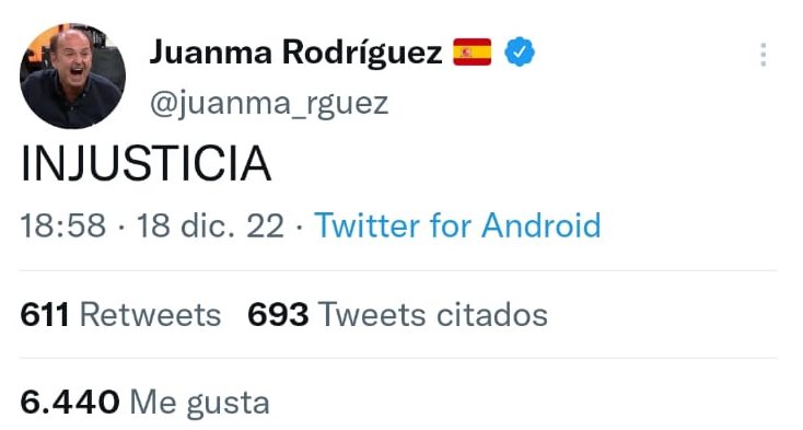 Juanma Rodríguez injusticia Messi Twitter