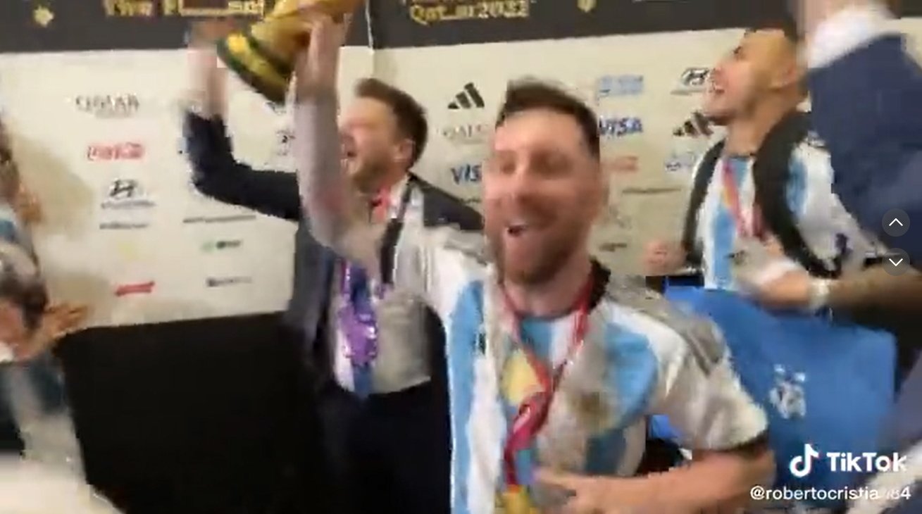 Messi copa mundial celebración TikTok @robertocristian84 Messi copa mundial celebración TikTok @robertocristian84