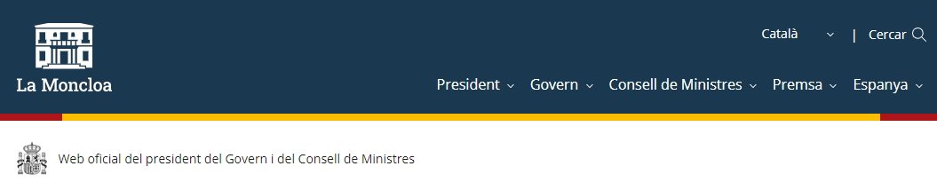 Web La Moncloa en catalán títulos lamoncloa.es Web La Moncloa en catalán títulos lamoncloa.es