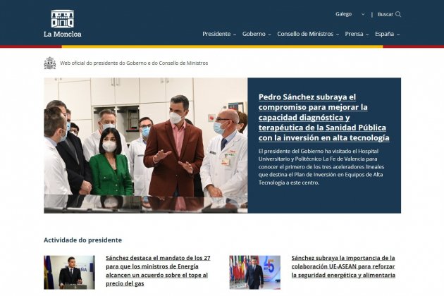 Web La Moncloa en gallego lamoncloa.es Web La Moncloa en gallego lamoncloa.es