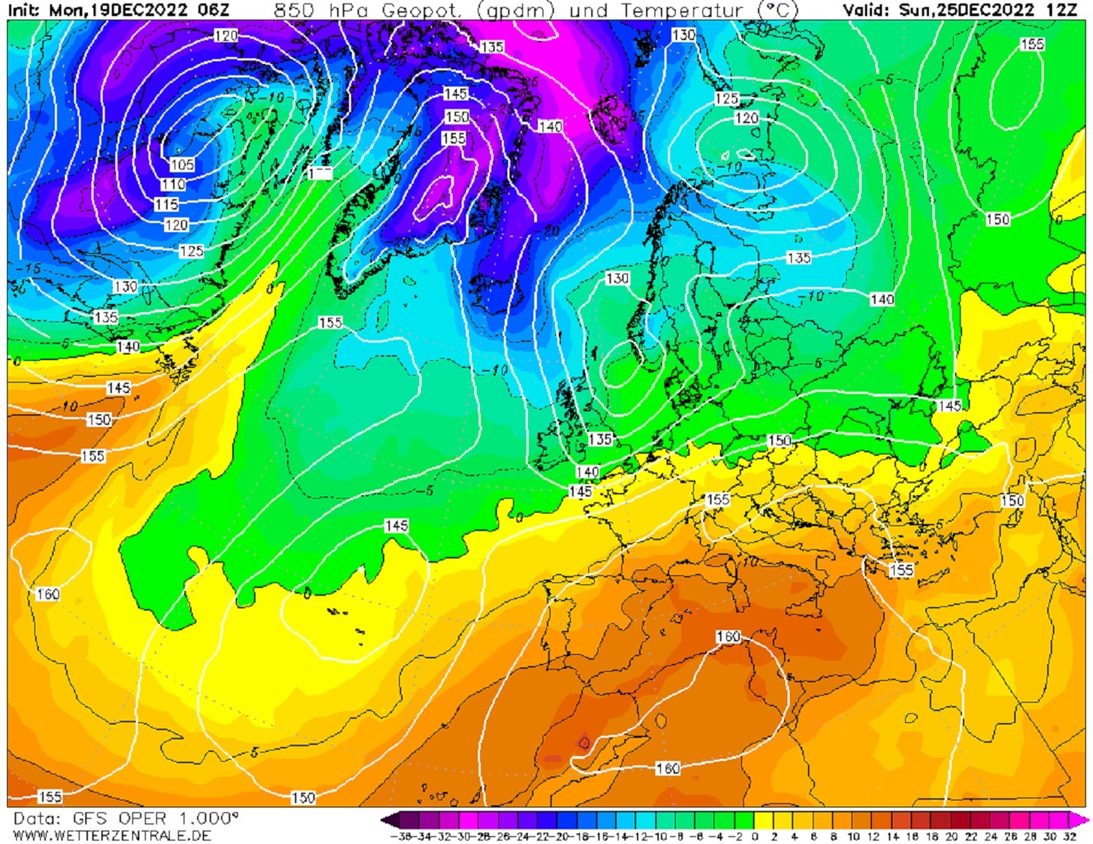 Nadal amb calor a Catalunya GFS Wetterzentrale