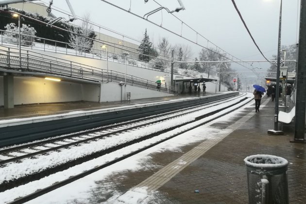 Nieve Estación FGC Sant Quirze del Vallès. Ramon Fandos Solsona