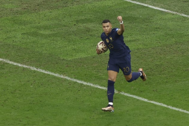 Mbappé celebrant el gol de l'empat a la final del Mundial / Foto: EFE