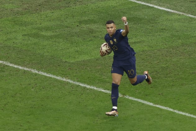 Mbappé celebrando el gol del empate en la final del Mundial / Foto: EFE