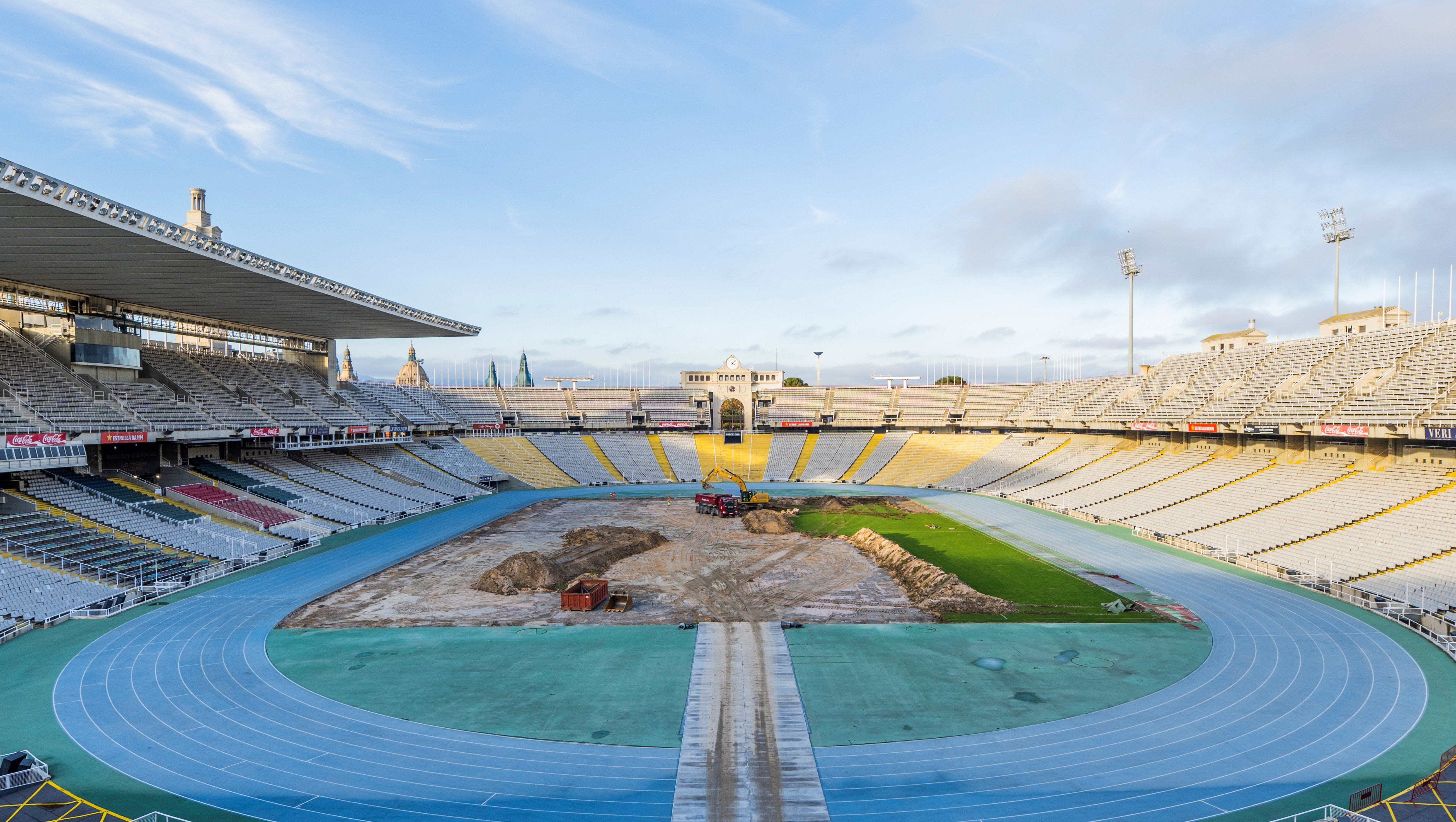 Empiezan las obras para adecuar el Estadi Olímpic Lluís Companys a las necesidades del Barça