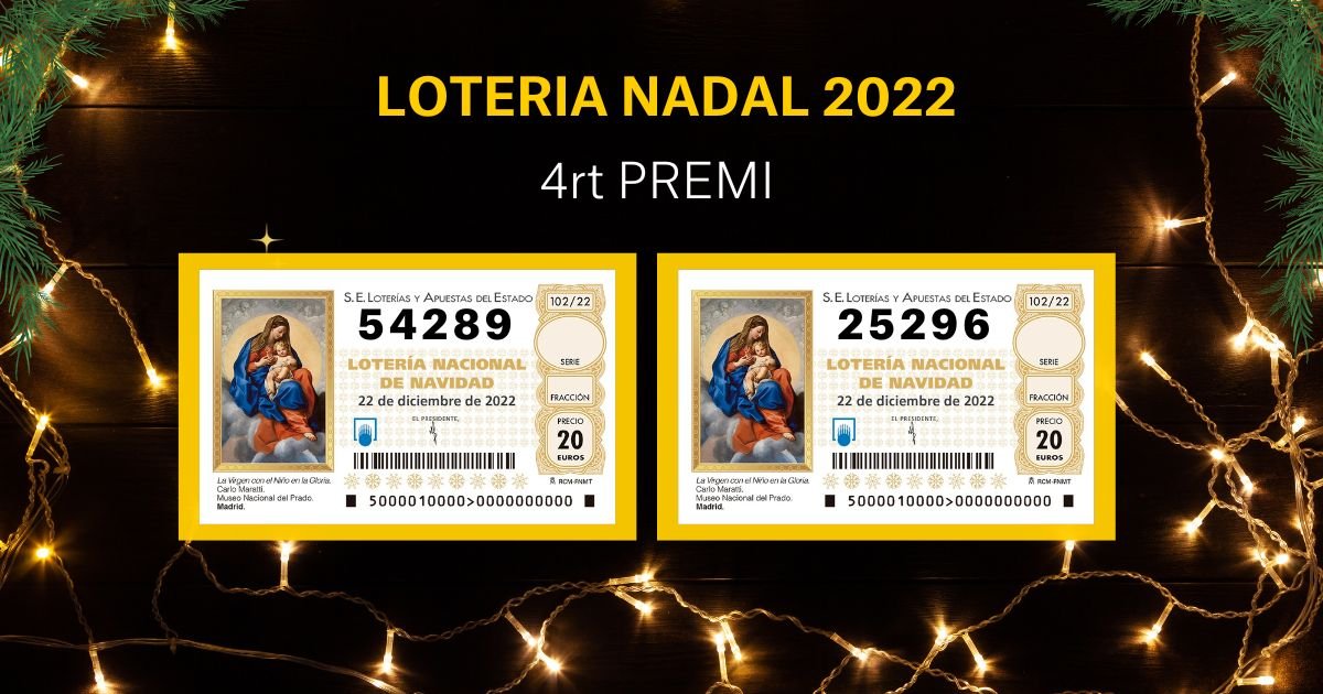 Quarts premis Loteria Nadal 2022