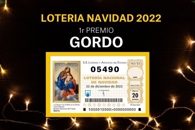 Primer premio numero premiado Loteria Navidad 2022