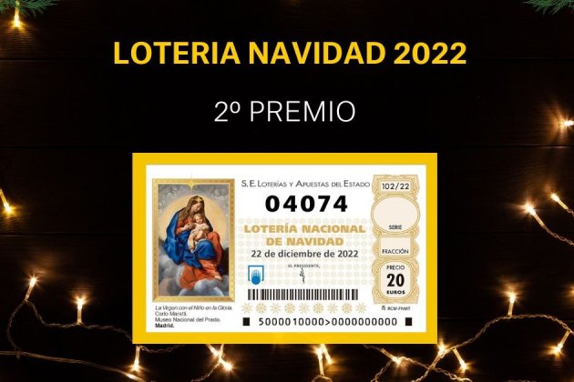 Segundo premio numero premiado Loteria Navidad 2022