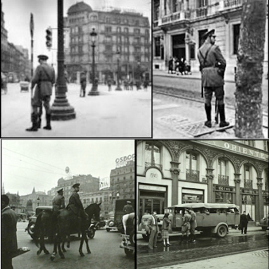 Vaga dels tramvies, primera manifestació massiva contra el franquisme. Fotografies de Bert Hardy. Ocupació policial i militar de la ciutat. Font Blog elultimoviajeaitaca