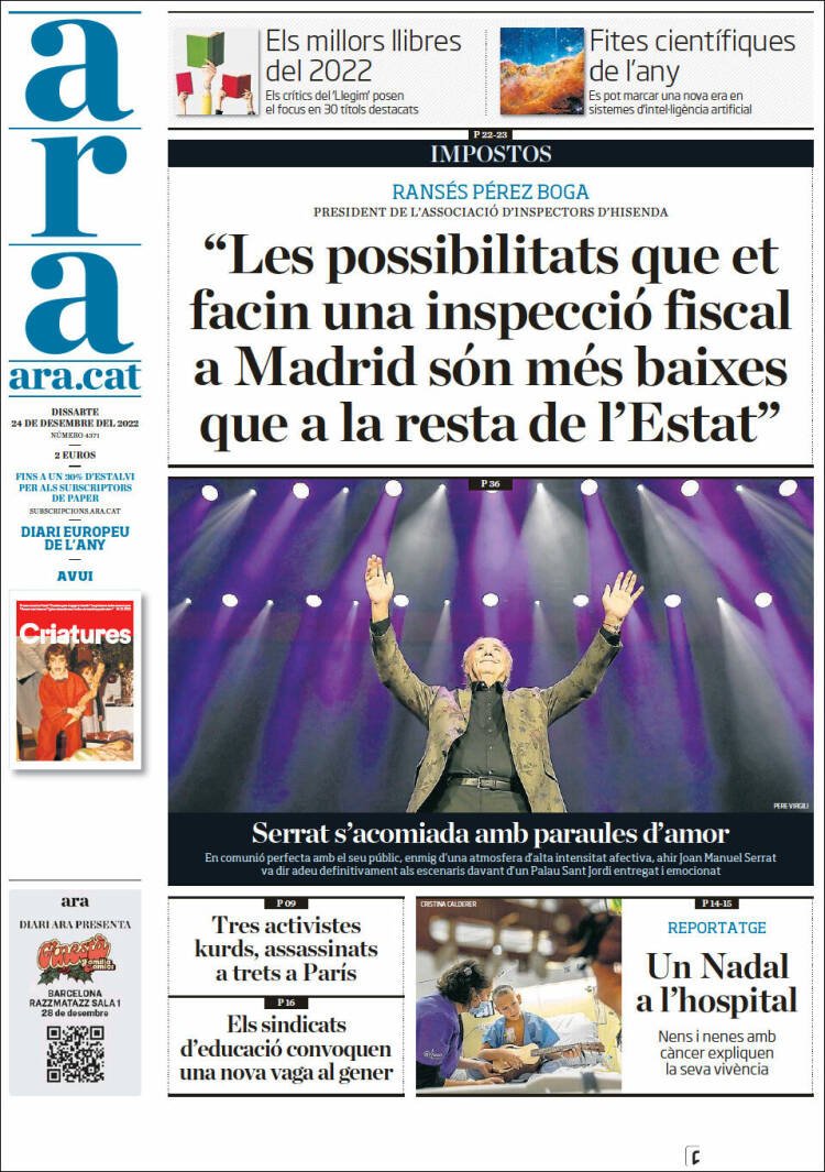 Portada Ara Portada Ara