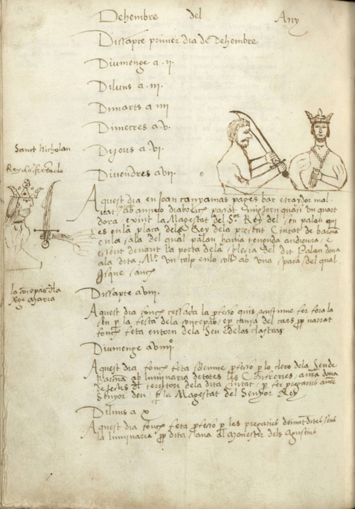 Dietario del Consell de Cent. Consignación del atentado contra Fernando II. Fuente Archivo Historic de Barcelona Dietario del Consell de Cent. Consignación del atentado contra Fernando II. Fuente Archivo Historic de Barcelona