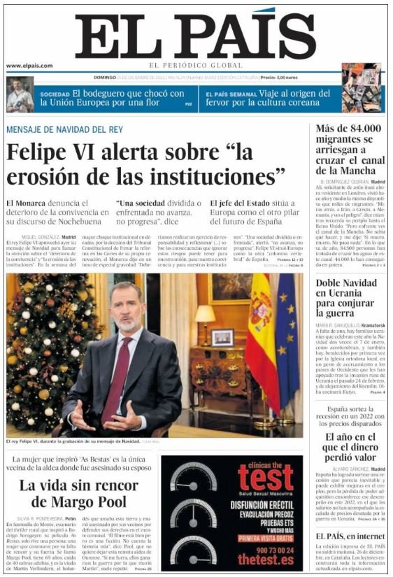 el pais portades 25 desembre el pais portades 25 desembre