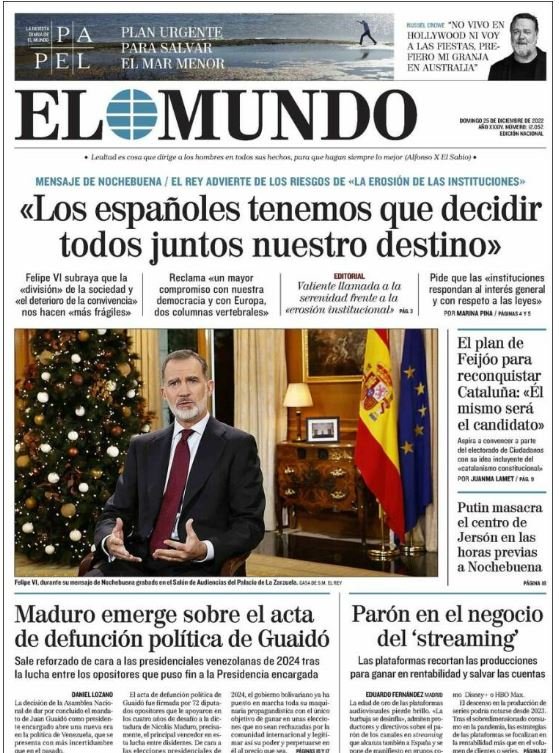 el mund 25 de desembre