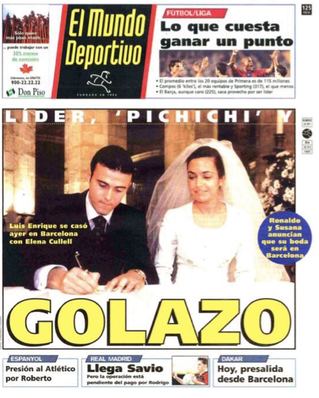 Portada MD boda Luis Enrique Portada MD boda Luis Enrique