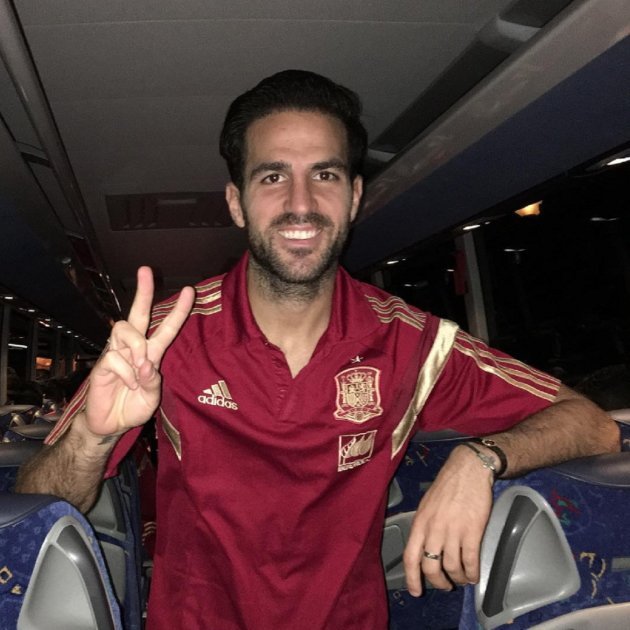 Cesc Fàbregas cono camiseta España Instagram