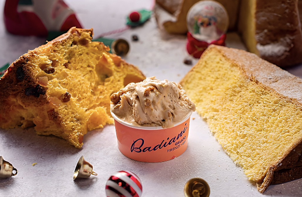 Gelat de panettone amb xocolata blanca i fruita confitada / Foto: Badiani Gelat de panettone amb xocolata blanca i fruita confitada / Foto: Badiani