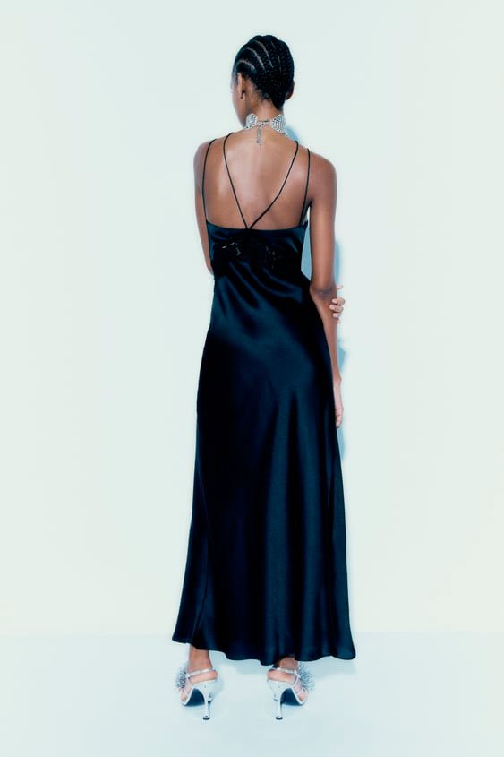 Vestido satinado de Zara2 Vestido satinado de Zara2