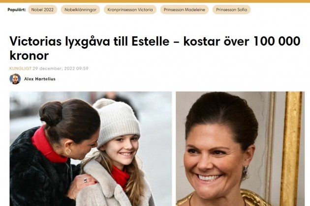 Victoria de Suecia regalo hija Svensk Dam Victoria de Suecia regalo hija Svensk Dam