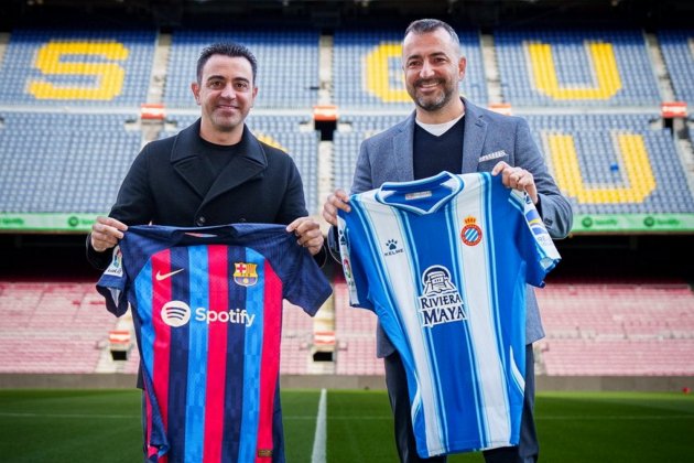 Xavi Hernández Diego Martínez entrenadores Barça Espanyol / Foto: FC Barcelona Xavi Hernández Diego Martínez entrenadores Barça Espanyol / Foto: FC Barcelona