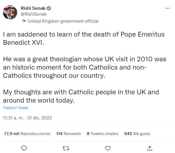Tweet Rishi Sunak Tweet Rishi Sunak