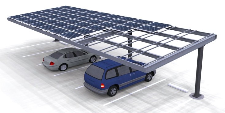 Placas solares y puntos de recarga para los aparcamientos de La Moncloa