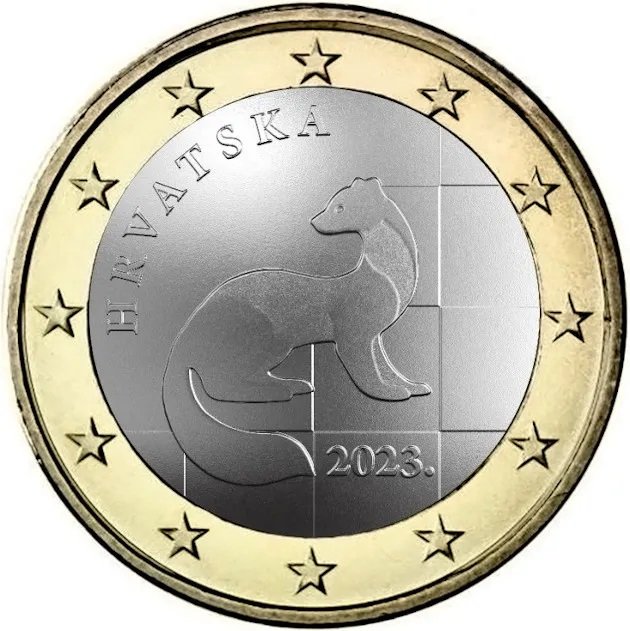 moneda 1 euro croacia