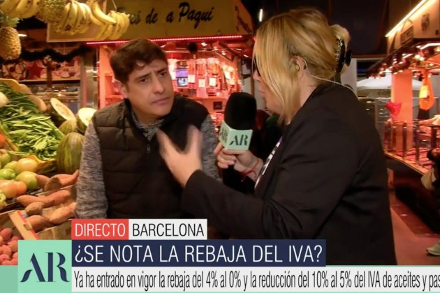 Mayka y frutero Boqueria Telecinco