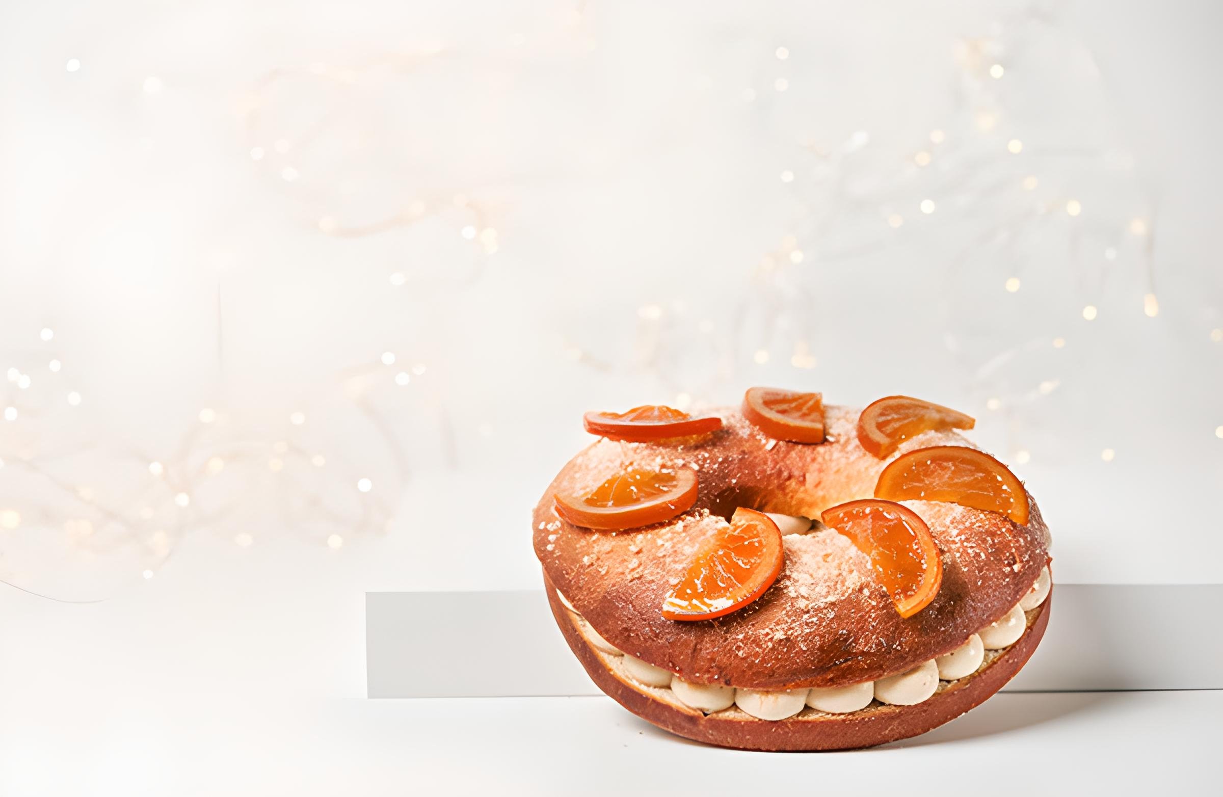 Roscón de Reyes vegano de naranja y crema / Foto: La Pastelería Barcelona