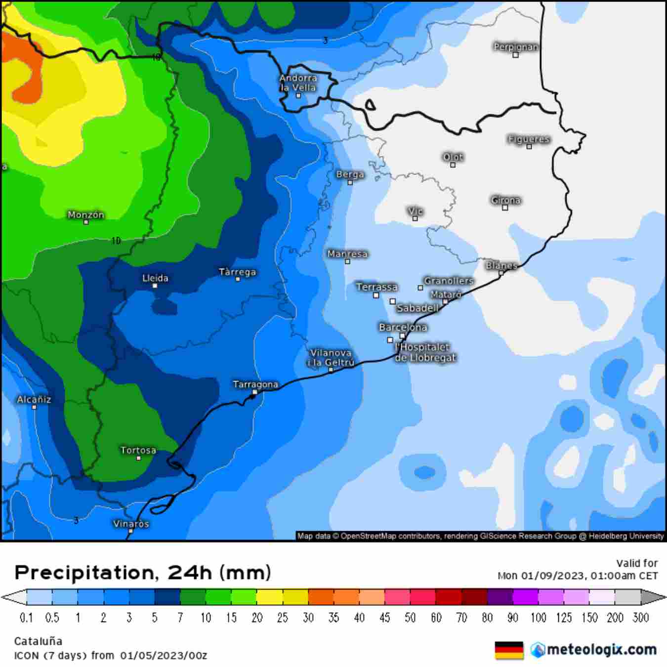La lluvia del domingo será poca, pero bienvenida la sequía en Catalunya es extrema