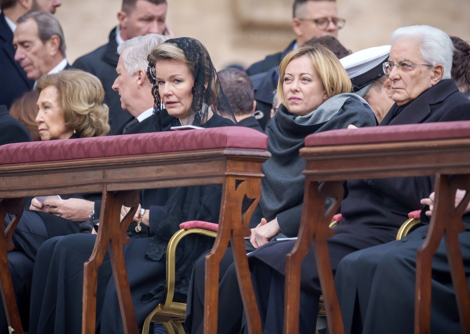 reina Sofía funeral benet XVI reina Sofía funeral benet XVI