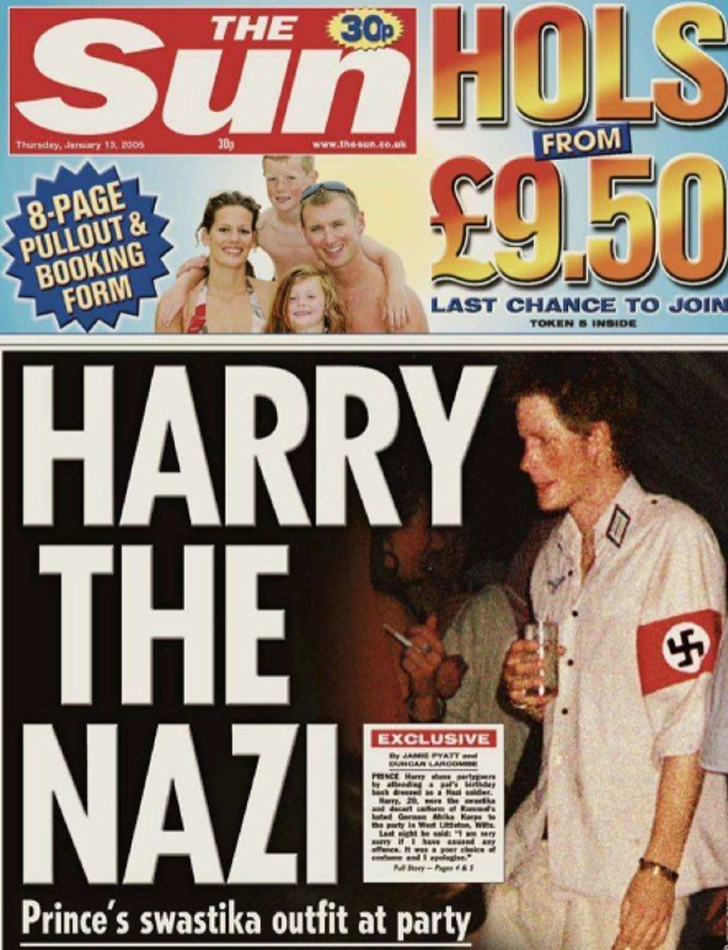 Portada THE SUN Harry The Nazi