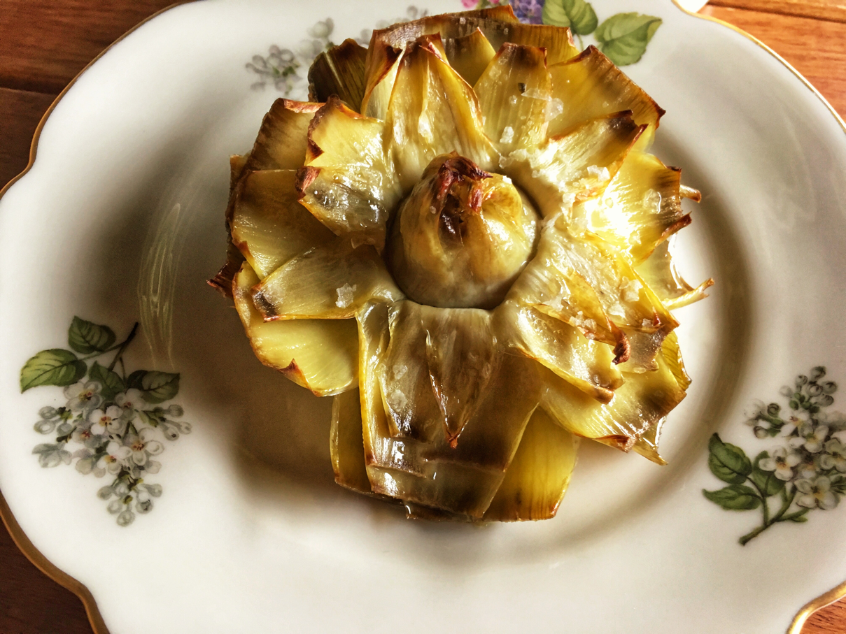 Flor de carxofa / Foto: Comiendo con Reyes