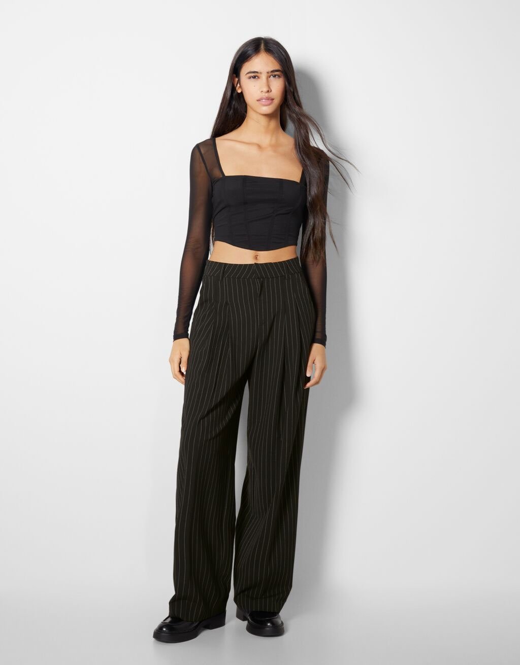 Pantalons wide leg amb ratlla diplomàtica Pantalons wide leg amb ratlla diplomàtica