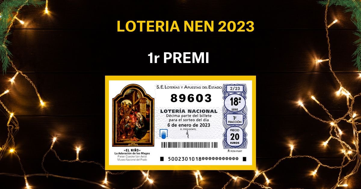 89603, el primer premio de la Lotería del Niño 2023