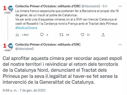Tuit collectiu primer octubre cimera hispanofrancesa Tuit collectiu primer octubre cimera hispanofrancesa