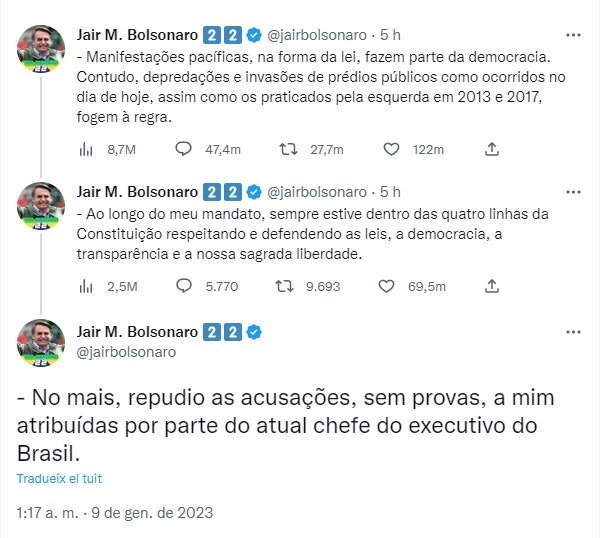 TUIT cop d'estat Bolsonaro