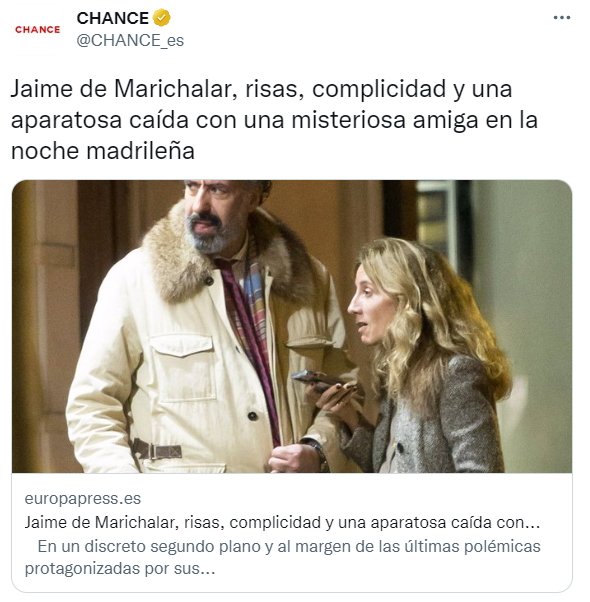 Jaime Marichalar cita Twitter Chance Jaime Marichalar cita Twitter Chance